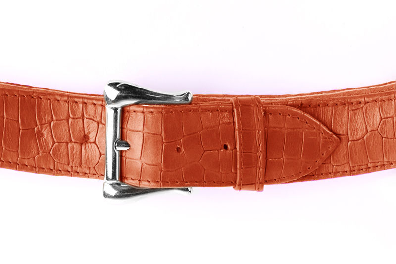 Terracotta orange matching booties and belt. Wiew of belt - Florence KOOIJMAN
